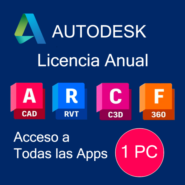 Código de activación Autodesk para 1 PC 1 año