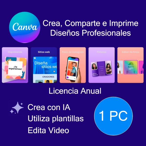 Código de activación Canva durante 1 año